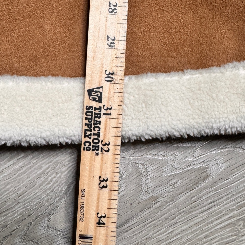 Universal Thread Sherpa Lined Suede Jacket Brown … - image 5